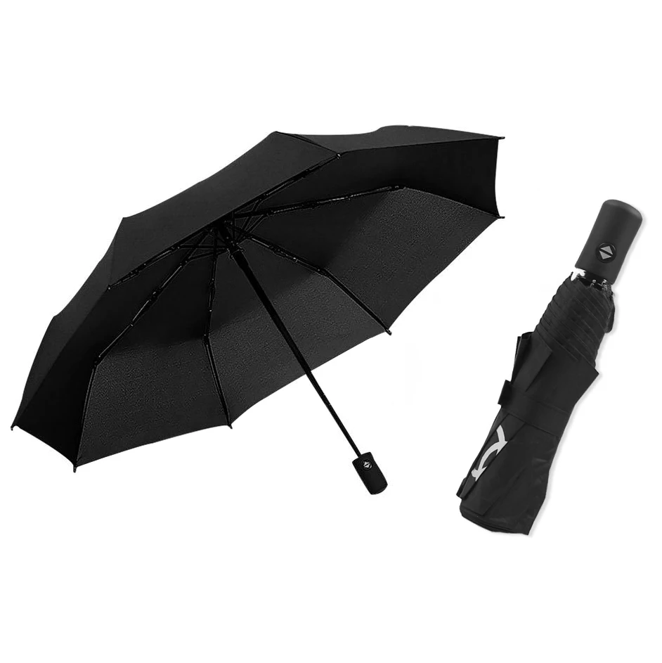 

Emblem Printed Car Umbrella Fully Automatic Black Business Umbrella For Bentley Windproof Waterproof Sun Shade Umbrella Foldable