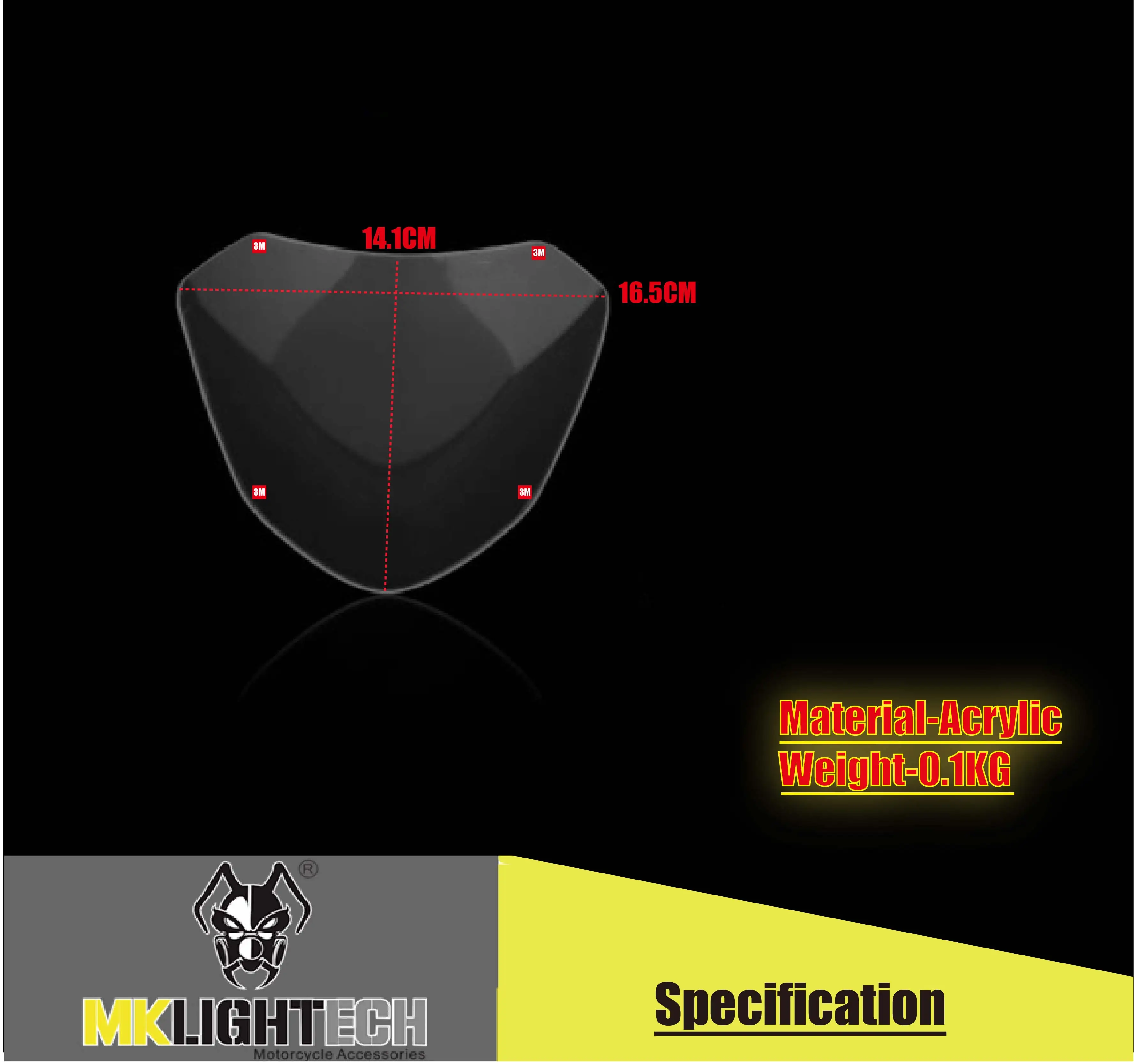 

MKL IGHTECH FOR YAMAHA MT-07 FZ-07 2014-2017 Headlight protection sheet Car light protection cover Eye protection sheet