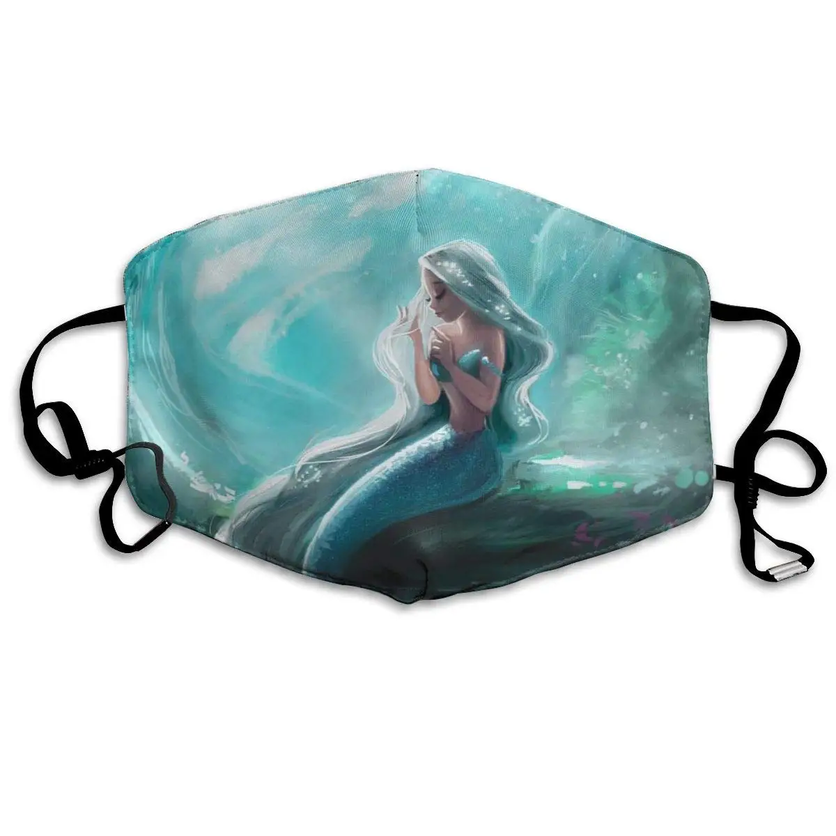 

Upgrade Reusable Mask - Washeable Face Mouth Mask- - Warm Windproof Mask - Face Mask for Men Women Magic Mermaid Tail Turquoise