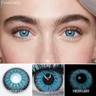 Контактные линзы для глаз Freshlady, 1 пара, однолетнее использование, мягкие, красивые, зрачки диаметром 14,5 ММ, разноцветные контактные линзы дюйма, с контейнером