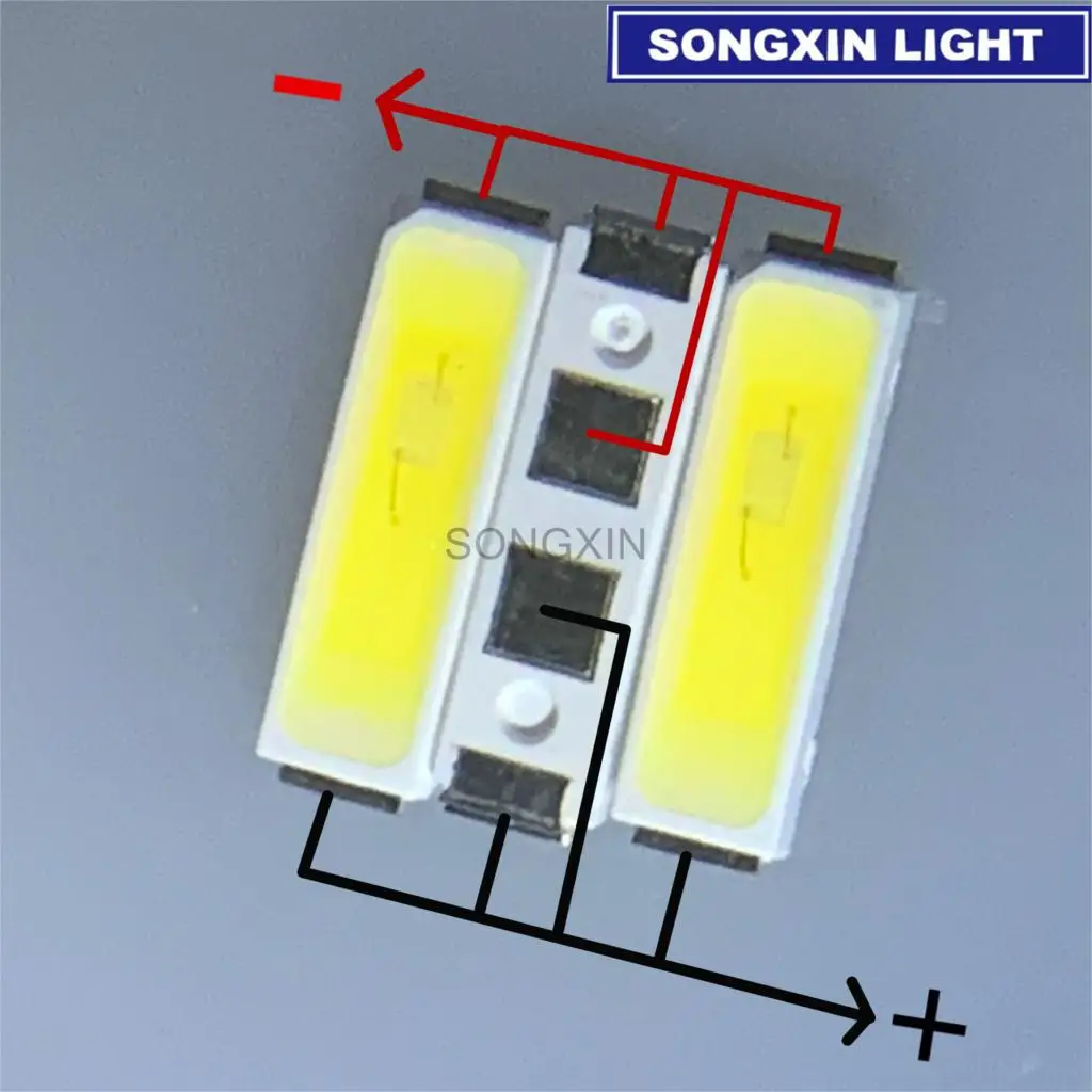 Оригинальный светодиод Lextar SMD 5000 3 в 7020 Вт 50 лм подсветка для ЖК телевизора PT70AA3 W 0 5