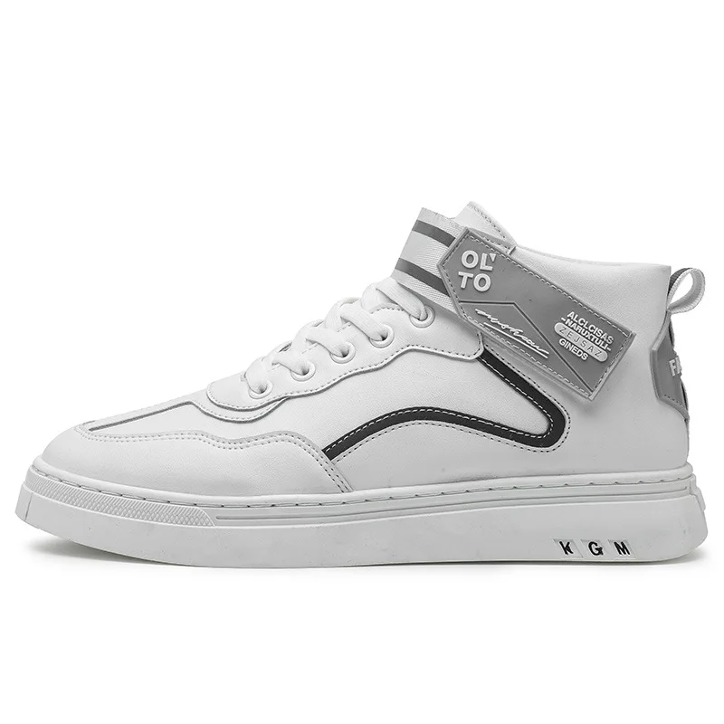 

New Fashion High Top Casual Shoes Breathable Casual Sneakers Street Style Lace-up Student Shoes Men Sneakers