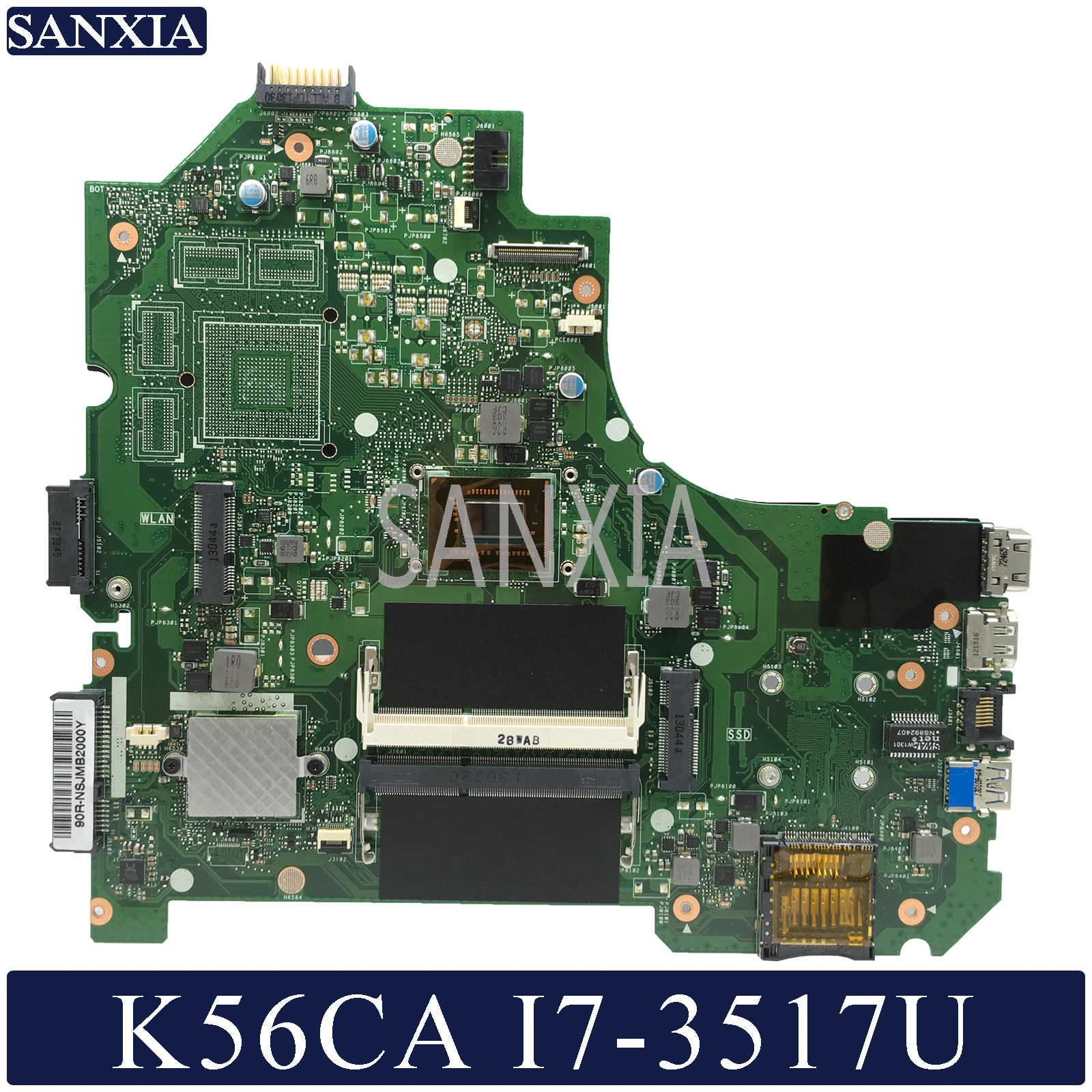 KEFU K56CM материнская плата для ноутбука ASUS K56CA K56CB K56C S550CA оригинальная материнская I7-3517U