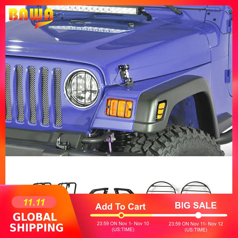 BAWA колпаки колеса для бровей поворотным Сингал Крышка Jeep Wrangler TJ 1997 2006