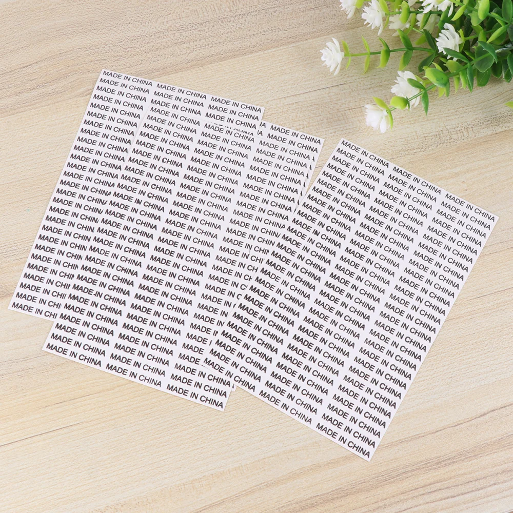 

5000 Pcs Made in China Stickers Waterproof Self Adhesive Labels Package Stickers Show Country of Origin on China Imported Sticke