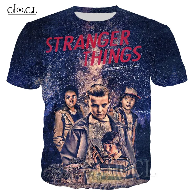 Футболка с длинным рукавом и 3D принтом очень странные дела|Мужские футболки| |