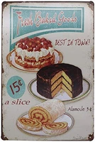 fresh baked goods best in town metal tin sign vintage art poster wall decor vintage tin signs 12 x 8 inches