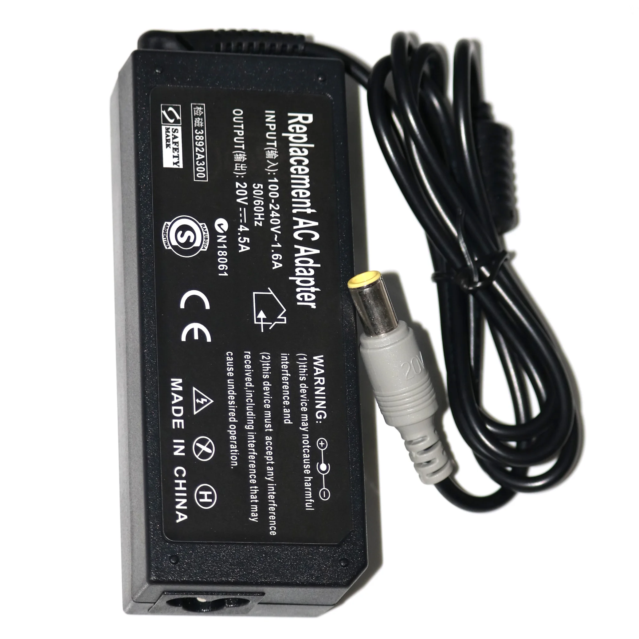 

20V 4.5A 90W Replacement AC Power Adapter Charger For Lenovo Thinkpad E420 E430 T61 T60p Z60T T R61E SL400 T61 X61 X61 X200 T410