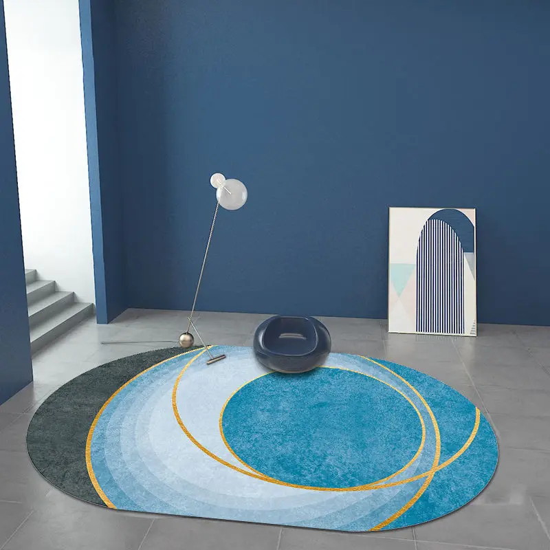 

Green Geometric Irregular Living Room Rug Art Modern Carpet Nordic Style Bedside Girl Rug Home Decoration Anti-skid Floor Mat