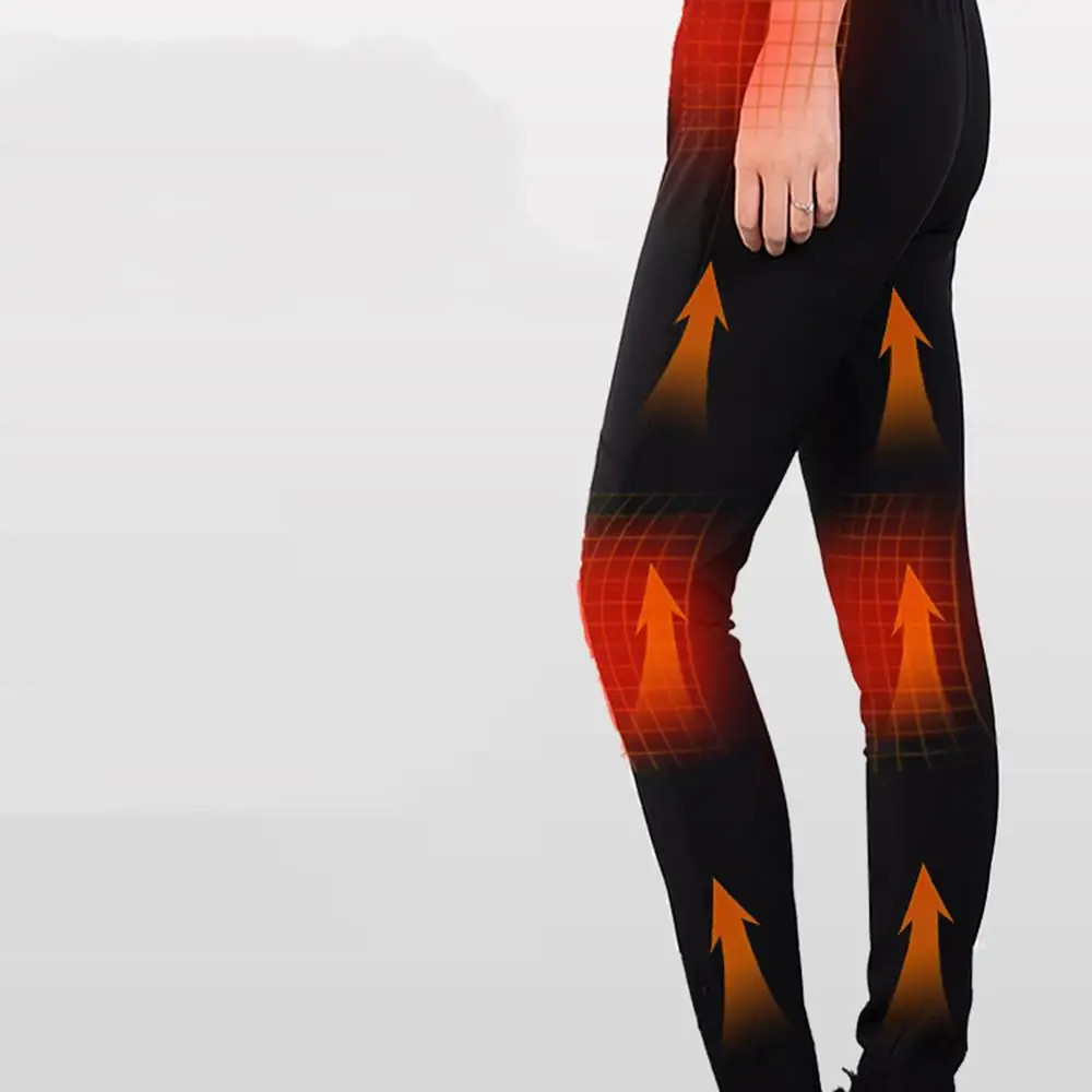 

Electric Heated Warm Pants Skinny Men Women Washable Heating Trousers Thermal Leggings for Camping Hiking