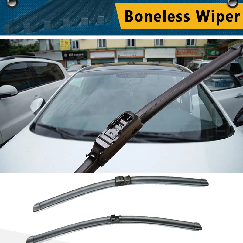 2Pcs 26'' 6mm Silicone Wiper Blade Frameless for Auto Car Bus Windshield Black Wholesale Direct Selling In-Stock Stocked images - 6