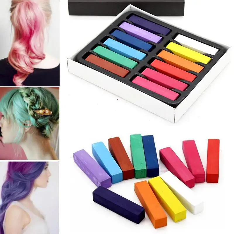 12 цветов нетоксичный Мел для временного салона Набор пастели пастельный цветной