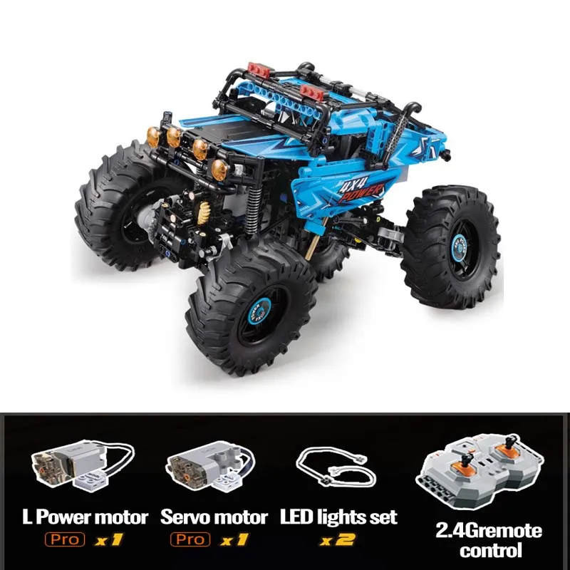

Cada 4WD Off-road Remote Control Car Building Blocks City Hight-Tech Racing Car RC Buggy Trucks Pickup Bricks Toys for boy Gifts