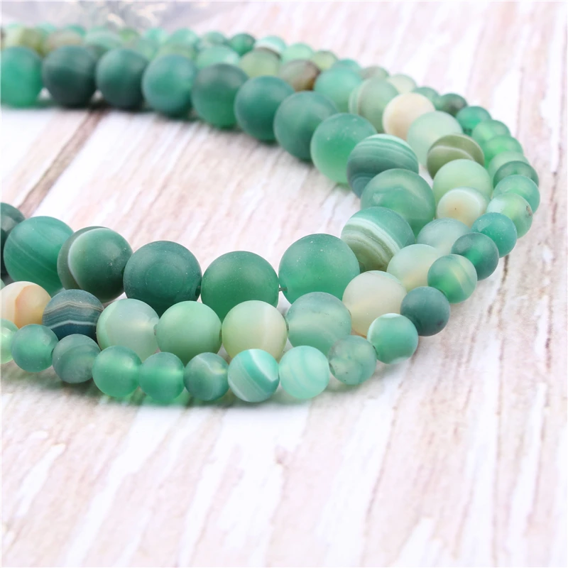 Green Stripes Natural Stone Beads For Jewelry Making Diy Bracelet Necklace 6/8/10/12 mm Wholesale Strand | Украшения и