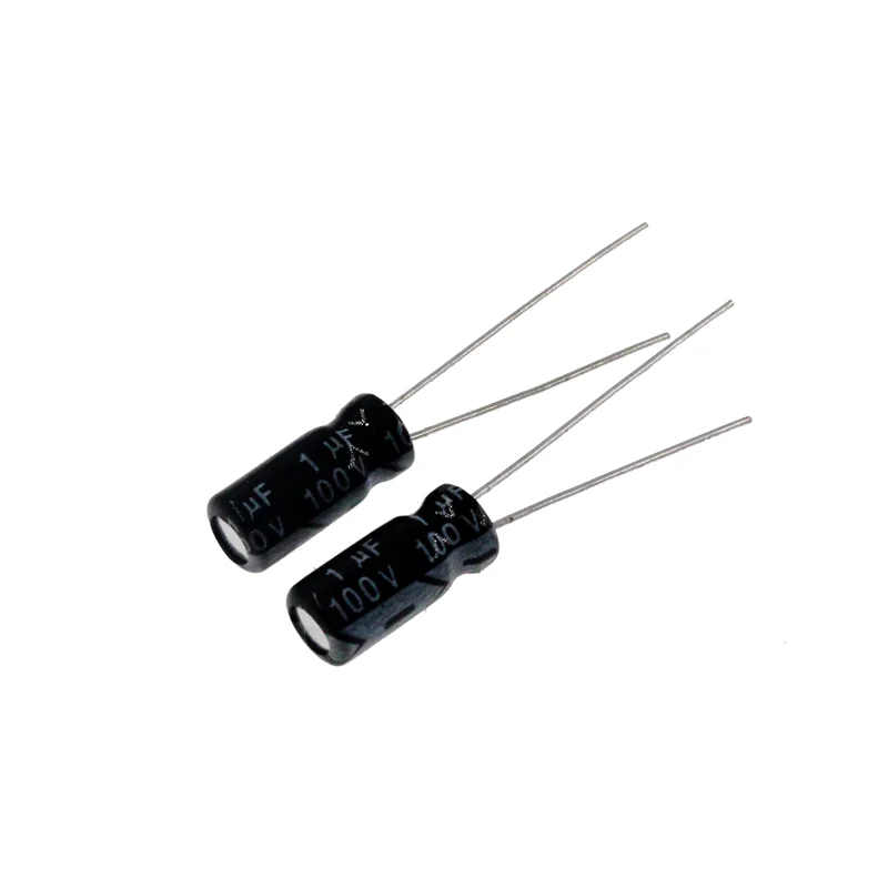 Алюминиевый электролитический конденсатор 1 мкФ 100 В МФ в 5 х11 мм радиальный 1мф