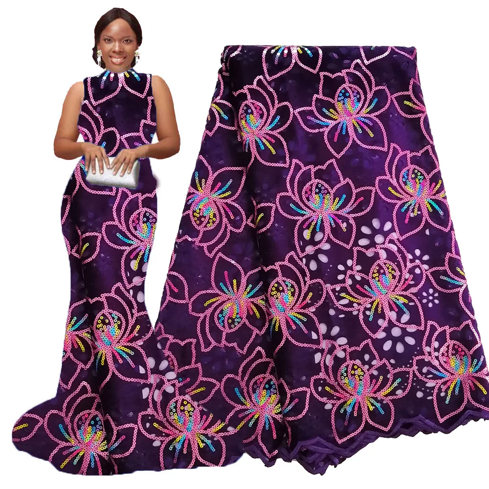 Африканские блестки шнур кружевная ткань фланель 5 ярдов гипюр кружево вышивка