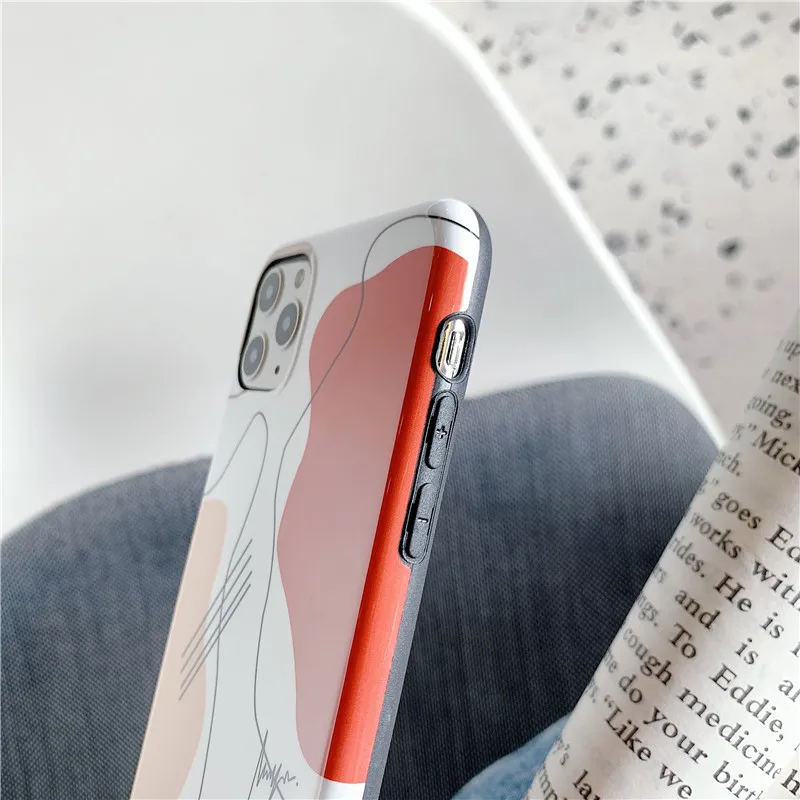 

Art Retro Abstract Geometry Phone Case For iPhone 11 Por Max X Xsmax Xr 7 7 Puls 6 6S 7 8 Puls Cases Cute Soft Silicone Cover