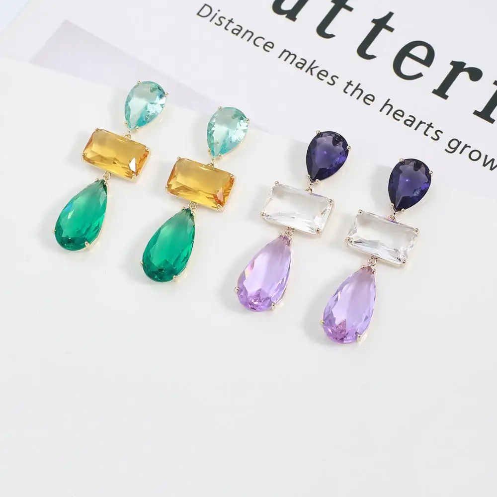 Cubic Zircon Drop Earrings for Wedding Crystals Dangle Earring Bride Women Girl Gift CE10906 | Украшения и аксессуары