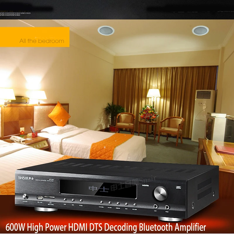 Мощный Bluetooth усилитель KYYSLB 220 В 600 Вт AP 715 5 1 HD домашний кинотеатр декодирование DTS Hi