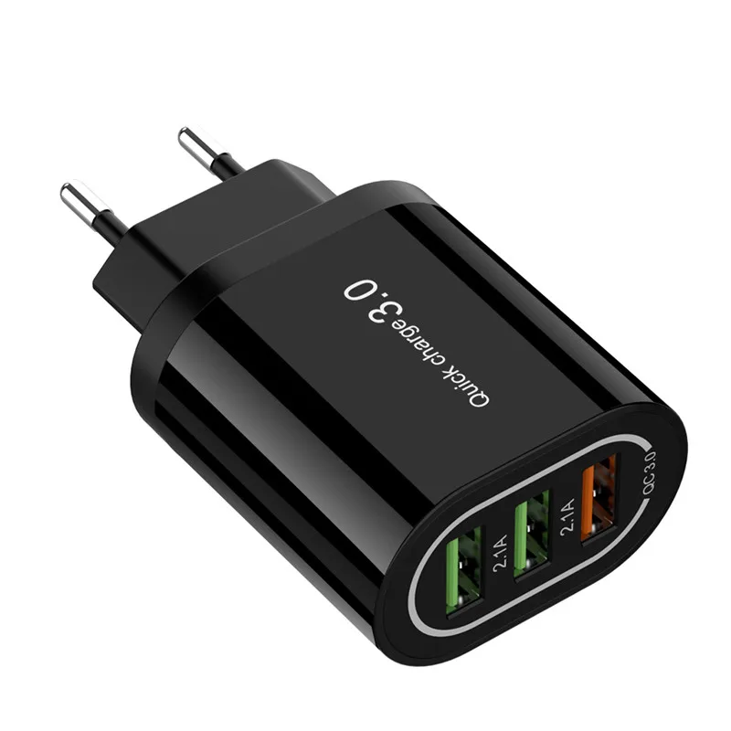 18 Вт Быстрая зарядка 3,0 USB зарядное устройство 3 порта QC3.0 Быстрая зарядка для iPhone 11 11Pro Max samsung S10 huawei P30 настенное зарядное устройство адаптер