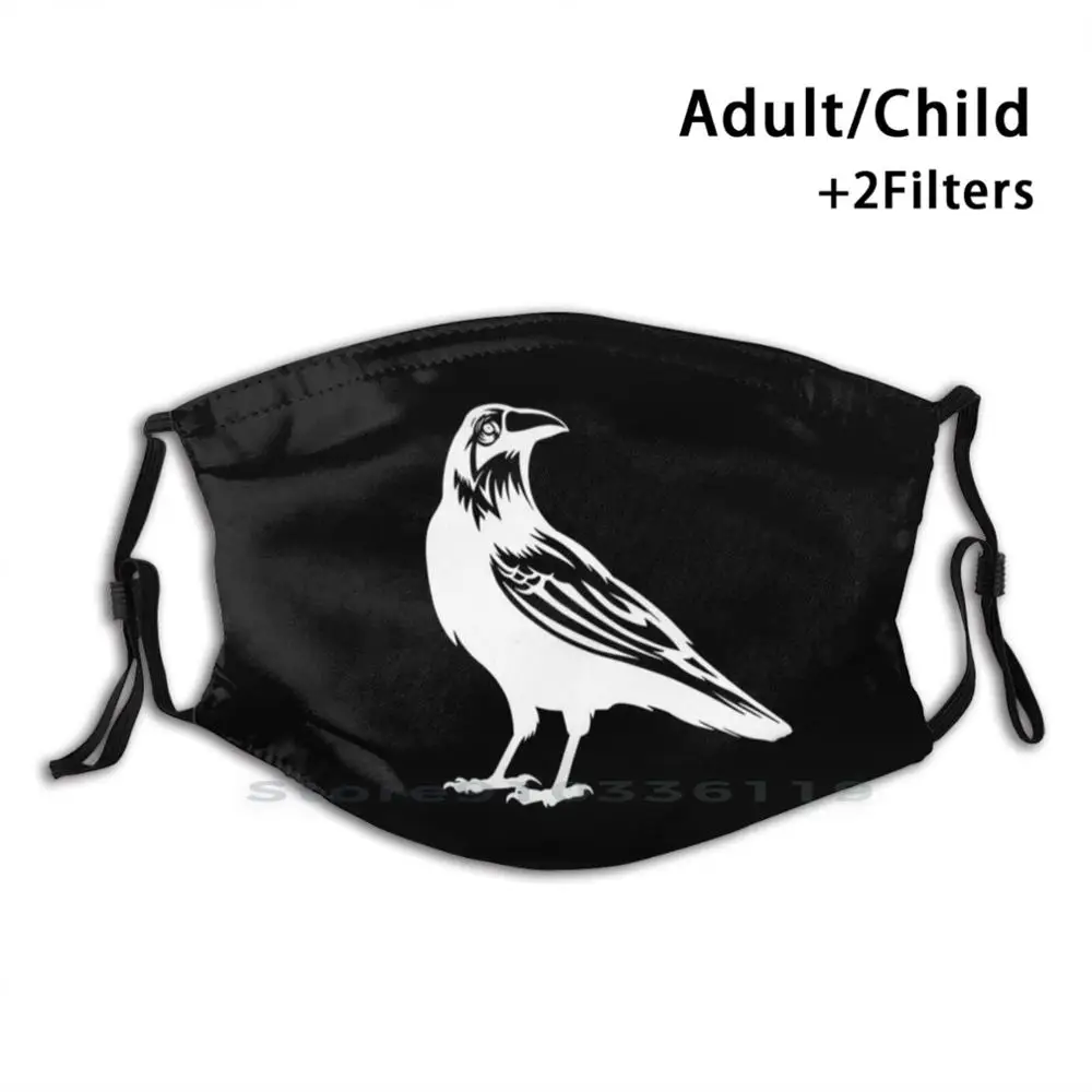 Ворона дизайн подарок многоразовая маска для лица с фильтрами Детская ворона