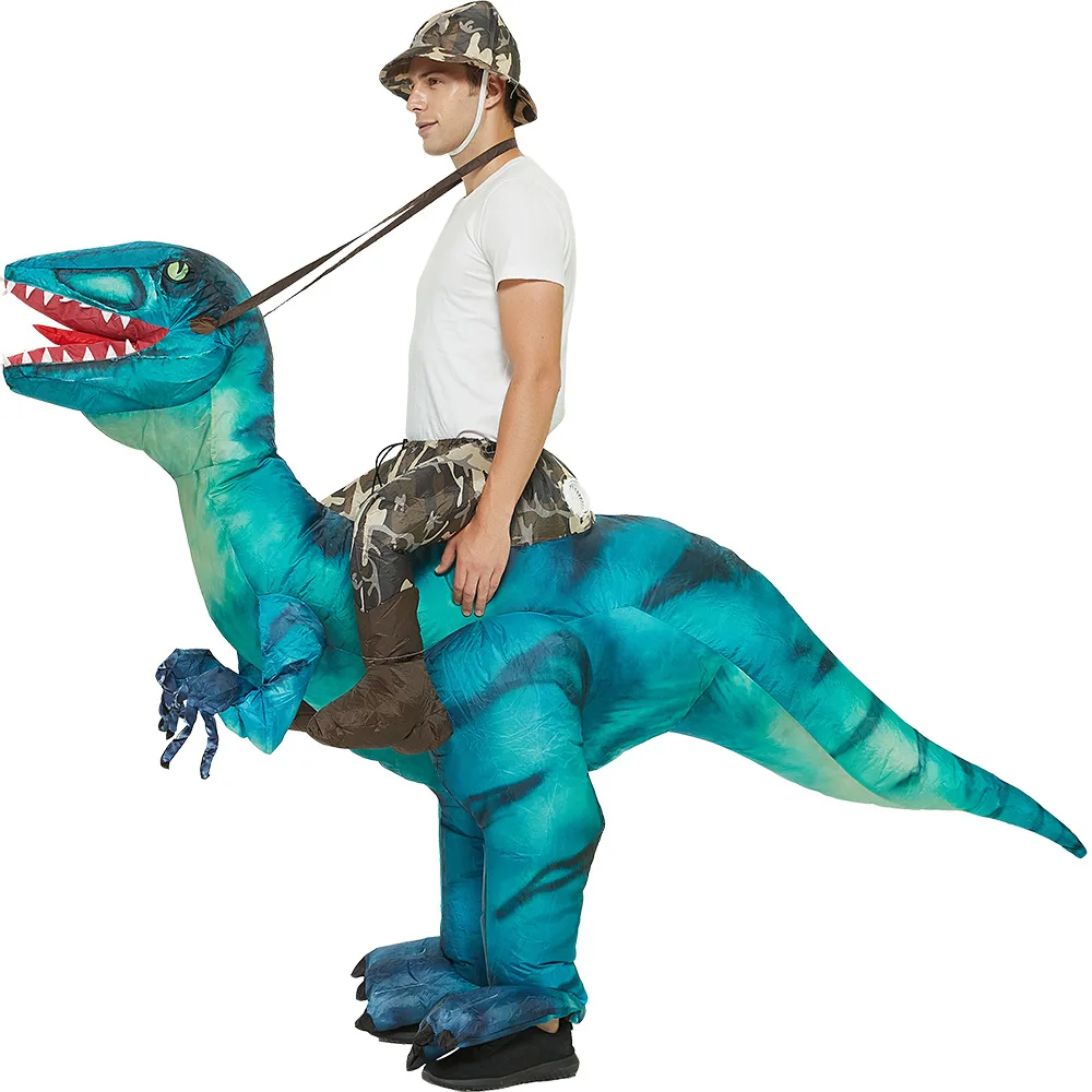 

Jurassic Tyrannosaurus Rex Dinosaur Inflatable Costume Clothing Halloween Performance Clothes Cosplay Tiktok Adult Unisex Sets