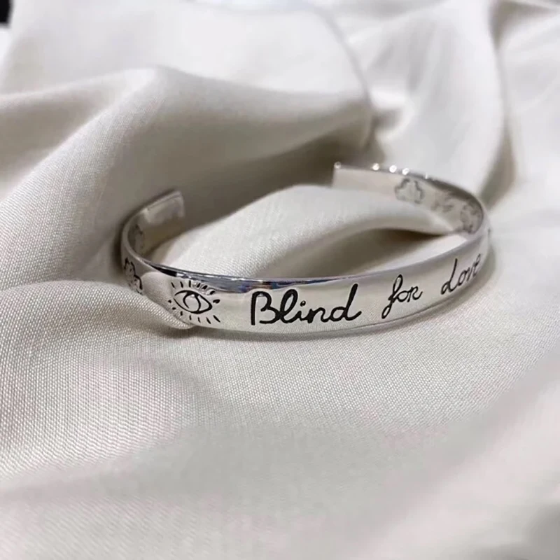 

925 sterling silver G logo European and American fashion flower and bird bracelet personality charm men and women couple holiday