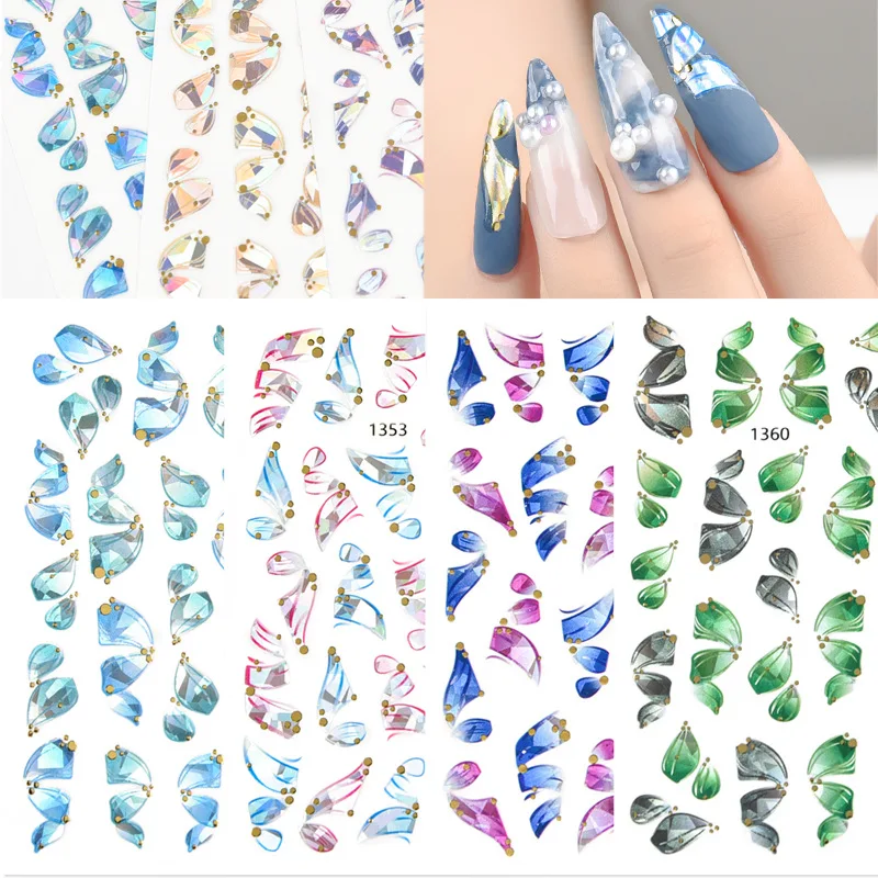 10 шт. декоративные наклейки для ногтей золотого цвета |