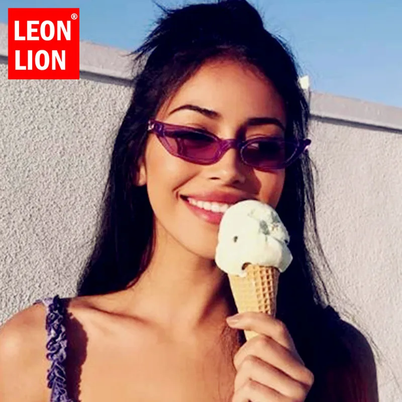 

LeonLion Small Cateye Sunglasses Women 2021 Vintage Glasses Women Brand Designer Eyeglass for Women/Men Mirror Oculos De Sol