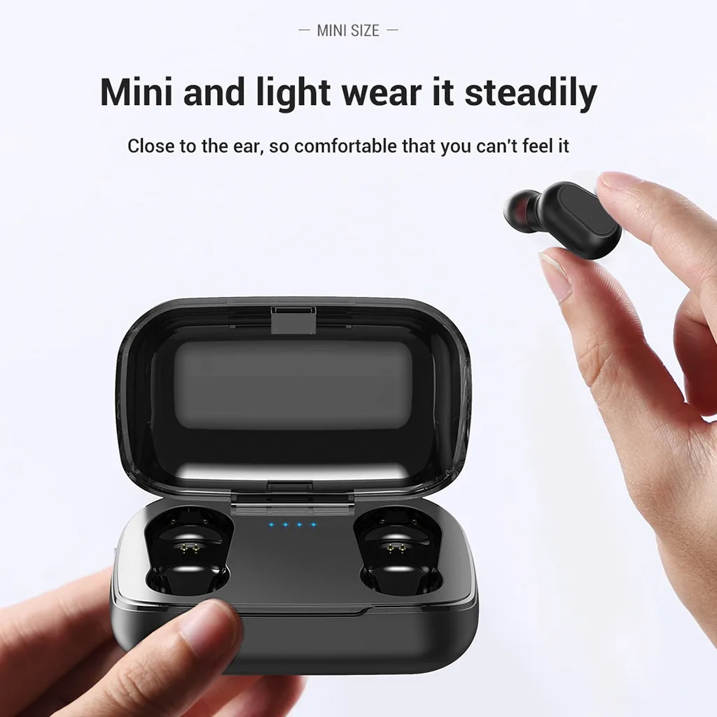 TWS стереонаушники 35 # с поддержкой Bluetooth 5 0 и зарядным футляром|Наушники гарнитуры|