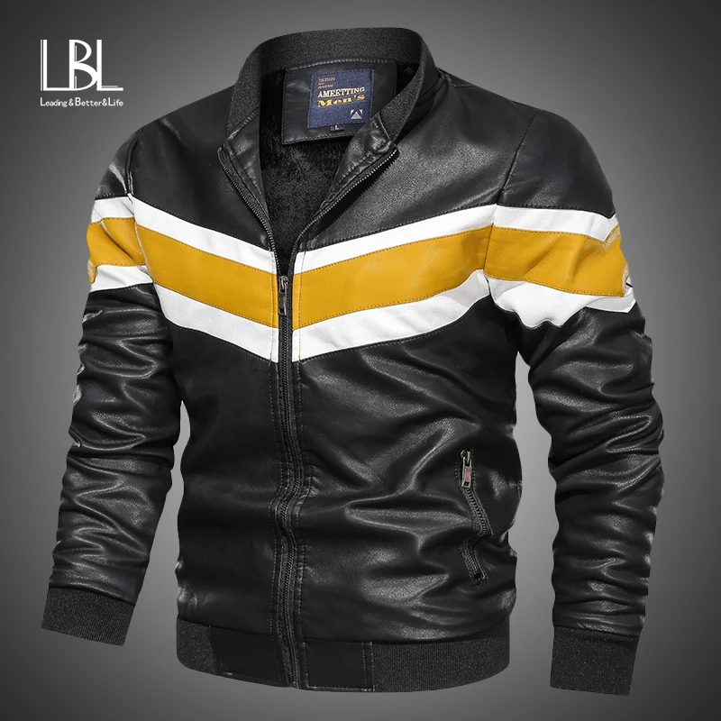 2019 мужские кожаные куртки Повседневные Классические Мотоциклетные Куртки из