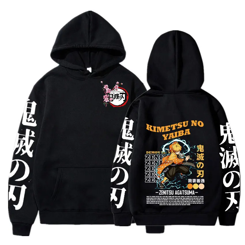 

Japanese Anime Demon Slayer Hoodies Women Men Harajuku Cartoon Kimetsu No Yaiba Graphic Hoody Korean Style Sweatshirts Female