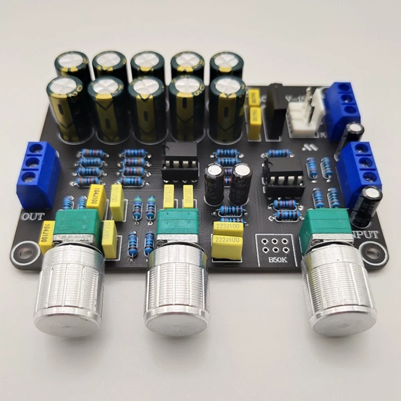 Двойной NE5532 сменный Tone Preamp Board o Treble Bass Adjustment эквалайзер преусилитель Control |