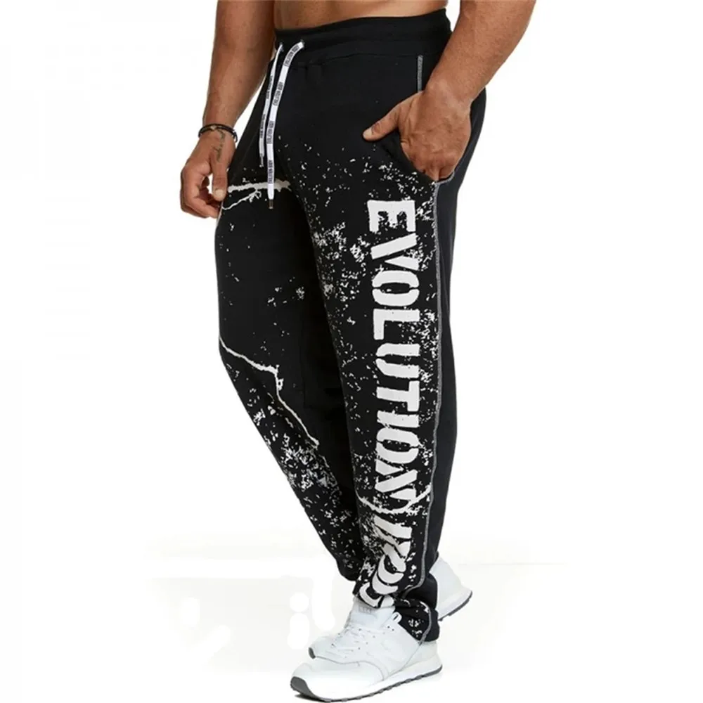 

2021 New Running Jogging Pants Men Cotton Soft Bodybuilding Joggers Sweatpants Harem Long Trousers Fitness Sport Training Pants