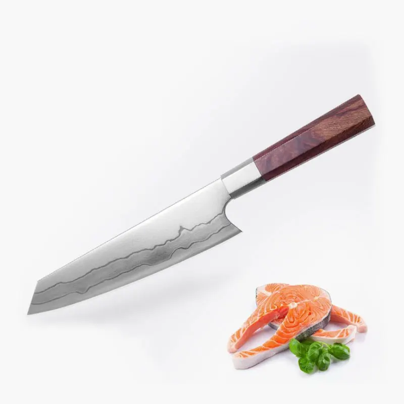 Professional Damascus Knife VG10 Clad Steel Japanese Chef Kitchen Knives Ultra Sharp Slicing Kiritsuke With Wooden Handle | Дом и сад