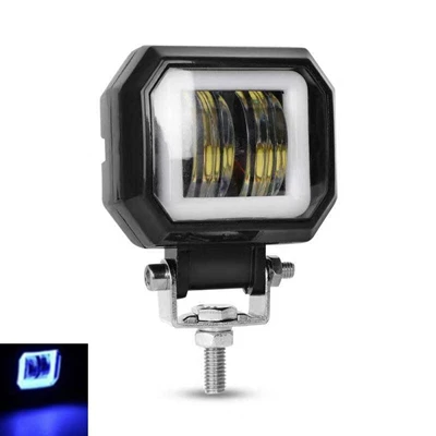1pcs Square B Yait 20 Вт 3 дюйма водонепроницаемый IP67 Halo кольцевой рабочий светильник светодиодный светильник бар точечный луч для работы вождения внедорожная лодка автомобиль тягач - Цвет: 1pcs Square B