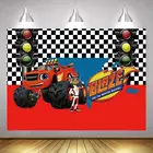Грузовик Ралли Монстр мультфильм фон тема фотореквизит украшение обои фотостудия фотография фон