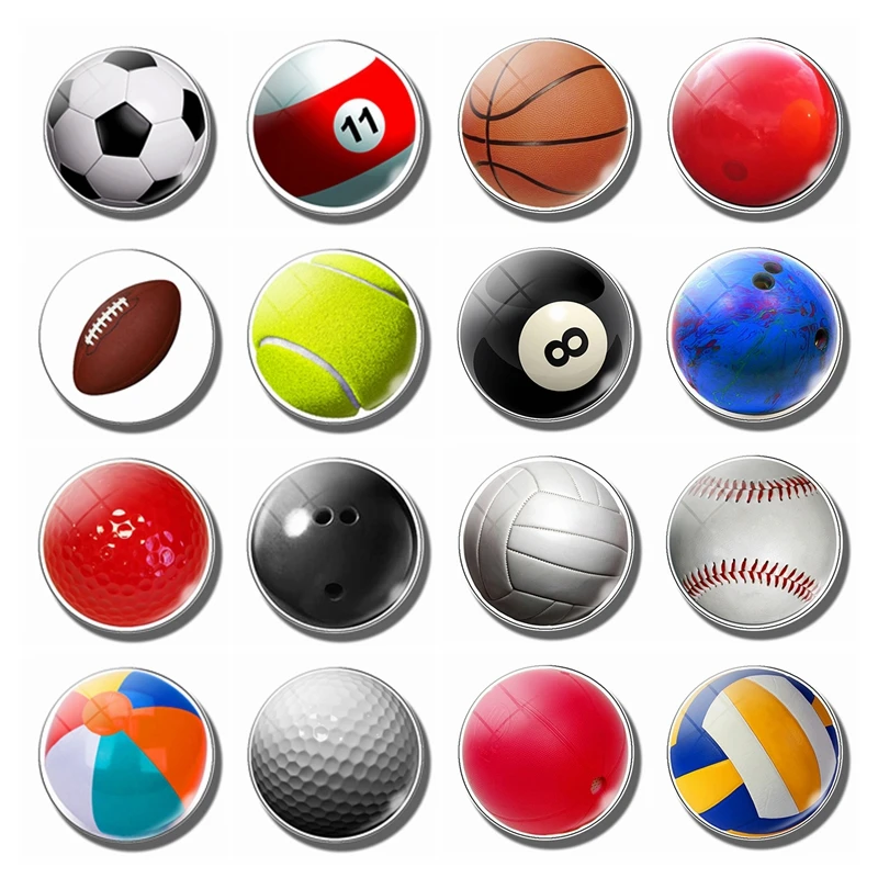 Мяч 30 мм магнит на холодильник стекло баскетбол волейбол Бильярд упражнения