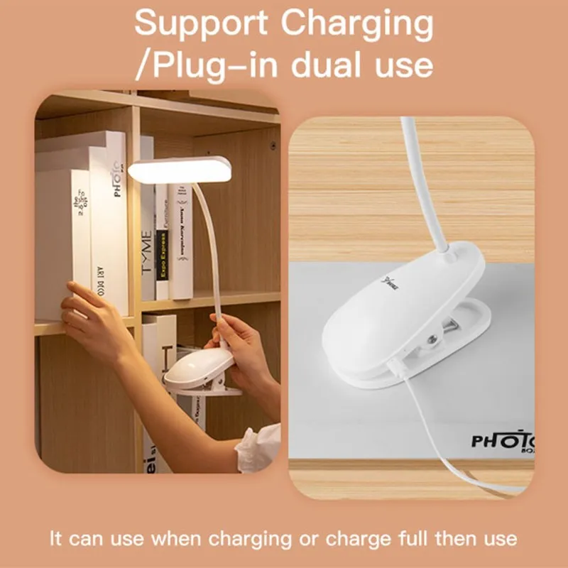 YAGE New Clip Lamp Desk Study Table Night Light Flexo Rechargeable Touch Switch LED Working Bedside | Освещение