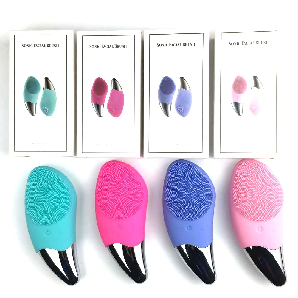 

Новинка 2020, силиконовая Очищающая щетка для лица, электрическая Водонепроницаемая мини-щетка для массажа, мягкая щетка для глубокого очище...