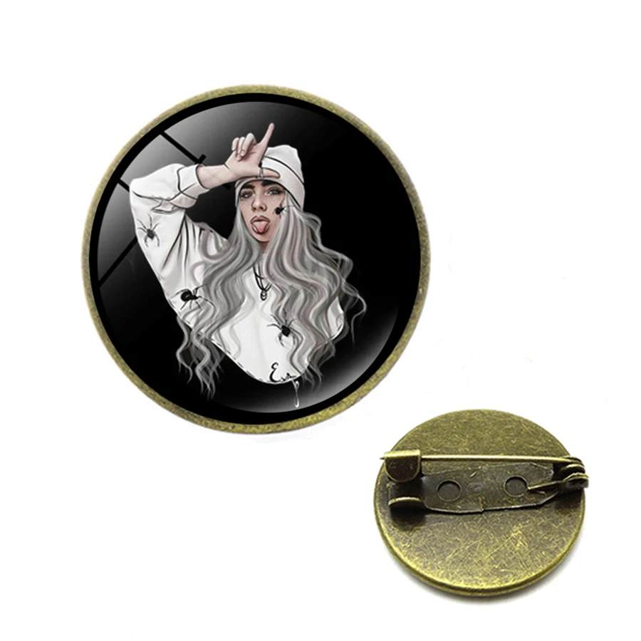 Новинка броши с логотипом певицы Билли эйлиш злодей не улыбайся мне популярная