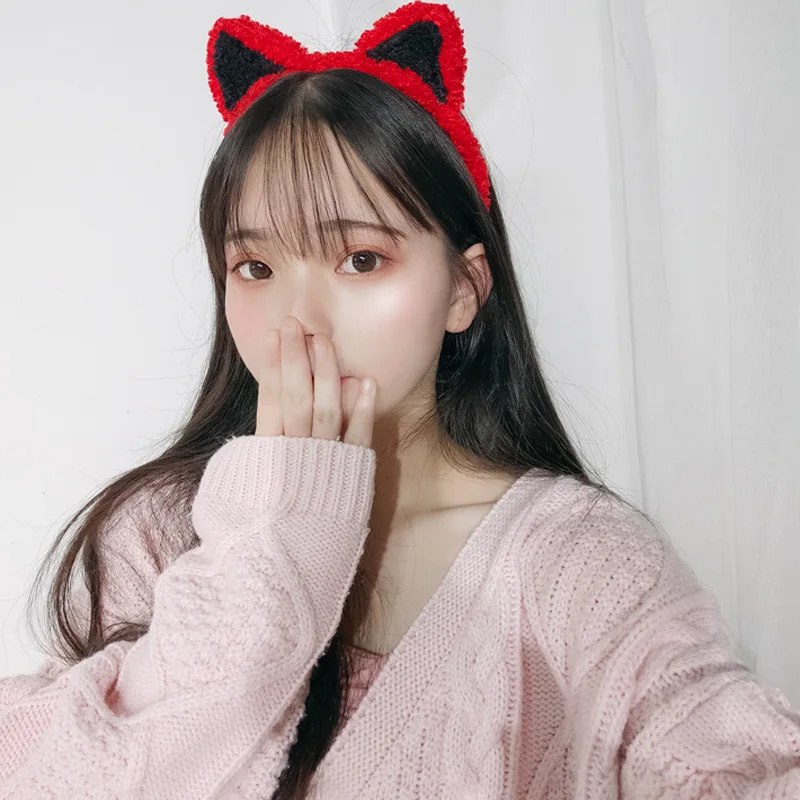 Рождественские ободки с кошачьими ушками повязка на голову ручная работа