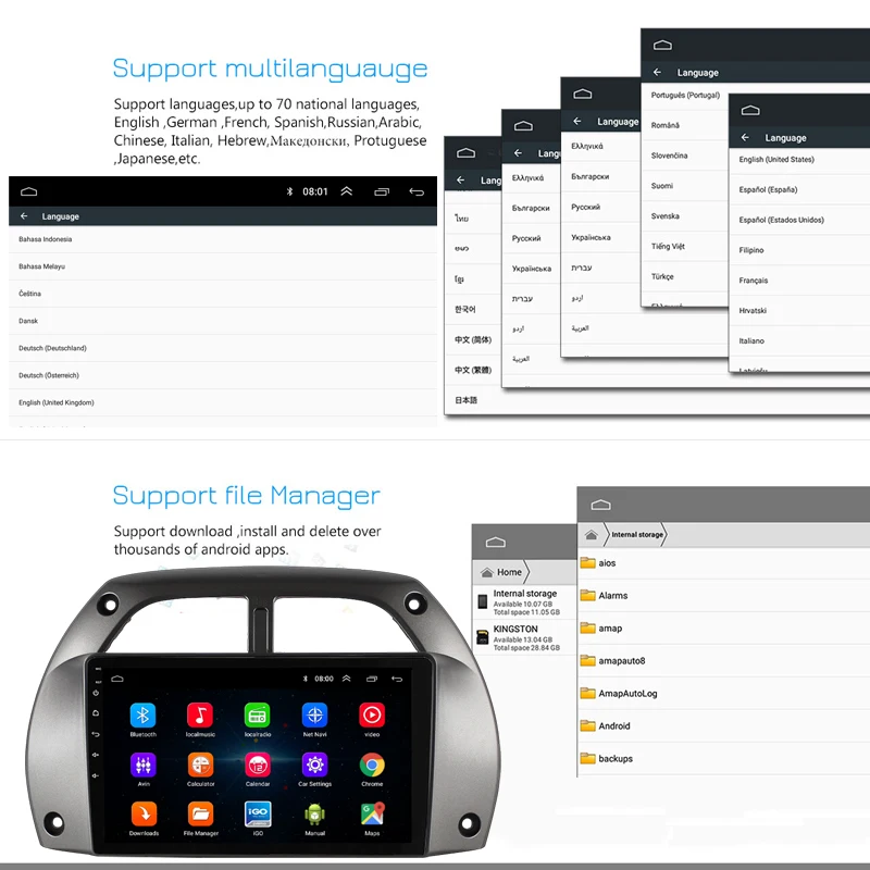 Автомагнитола TOYOTA RAV4 мультимедийный проигрыватель с 9 &quotIPS-экраном Android 0