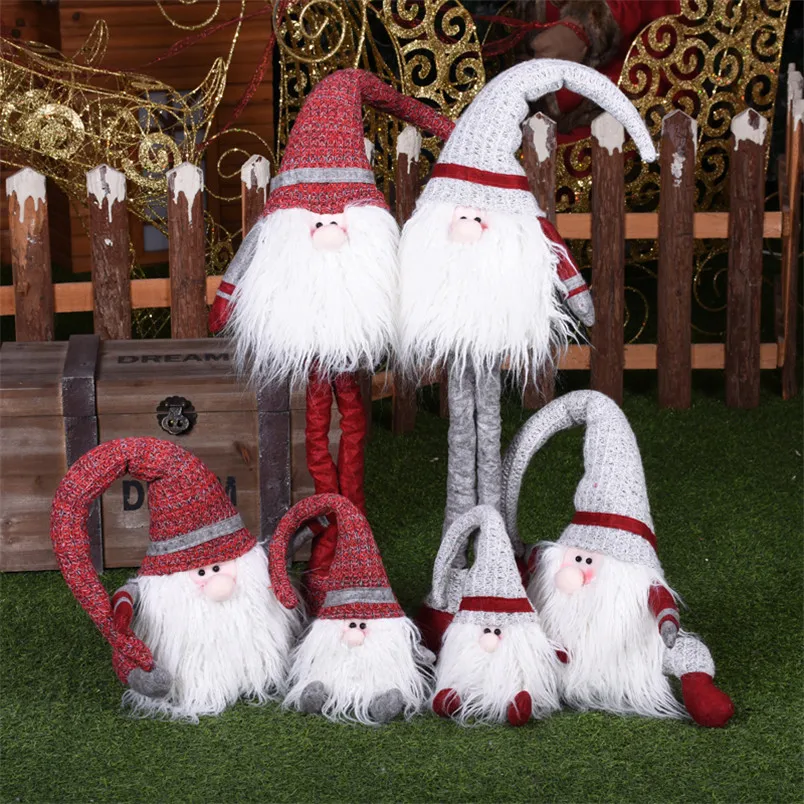 Симпатичная одежда игрушки большие медвежьи куклы Санта Клаус сидящие