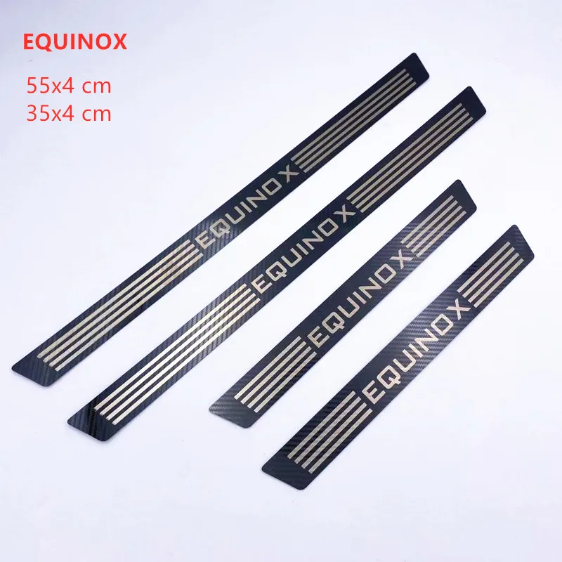 

4 pcs EQUINOX Door Sill Cover Plates Stainless Steel Car Door Sills Trim Cover for Chevrolet EQUINOX 2016-2018 styling sticker