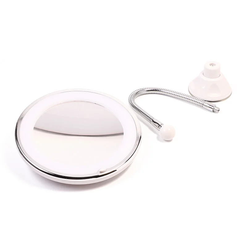 Светодиодный увеличительный зеркало 10x с поворотом на 360 градусов гибкое гусиной