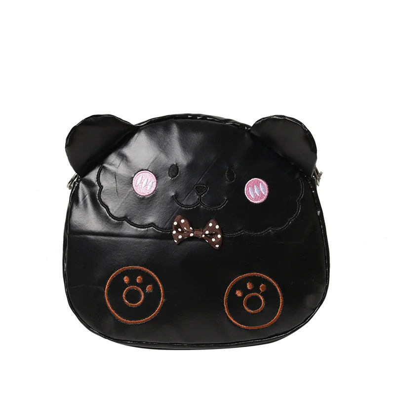 

2021 Spring Candy Color Crossbody Pink Bags for Kids Wiht Kawaii Cartoon Bear Single Shoulder Bags A058