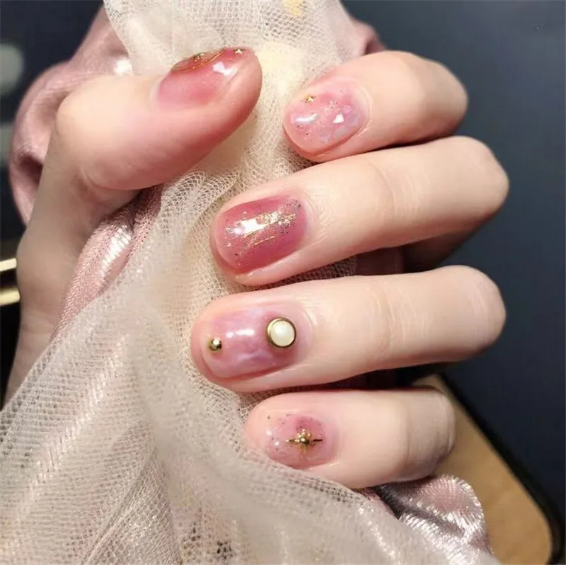 Корейская мода DIY наклейки для ногтей Красота полное покрытие самоклеющиеся с