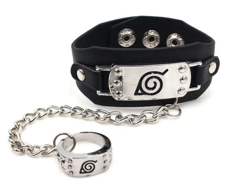 [MYKPOP] Амин Наруто Косплей кожаный браслет + кольцо на палец коллекция фанатов