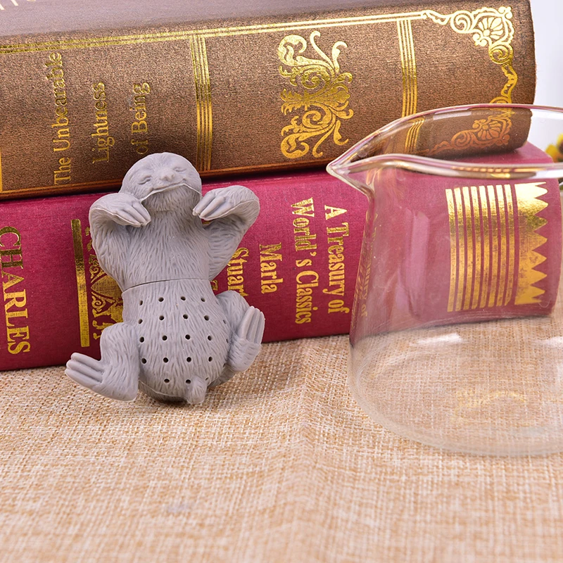

Food Grade Silicone Tea Infuser Creative Safety Tea Bag Filter Tea Strainer for Tea Pot Cup Use Cute People Shape